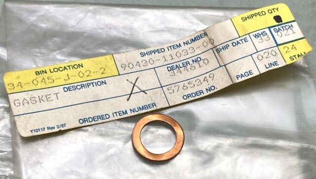 Yamaha 90430-11033-00 Gasket New Replaces