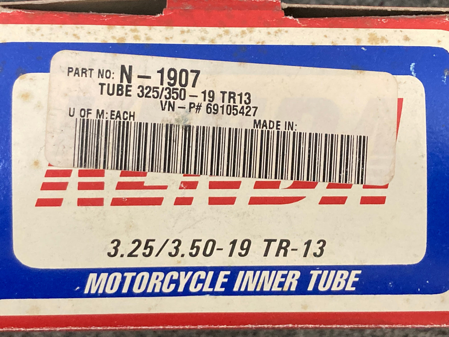 New Genuine Kenda N-1907 MC Inner Tube 325/350-19 TR13