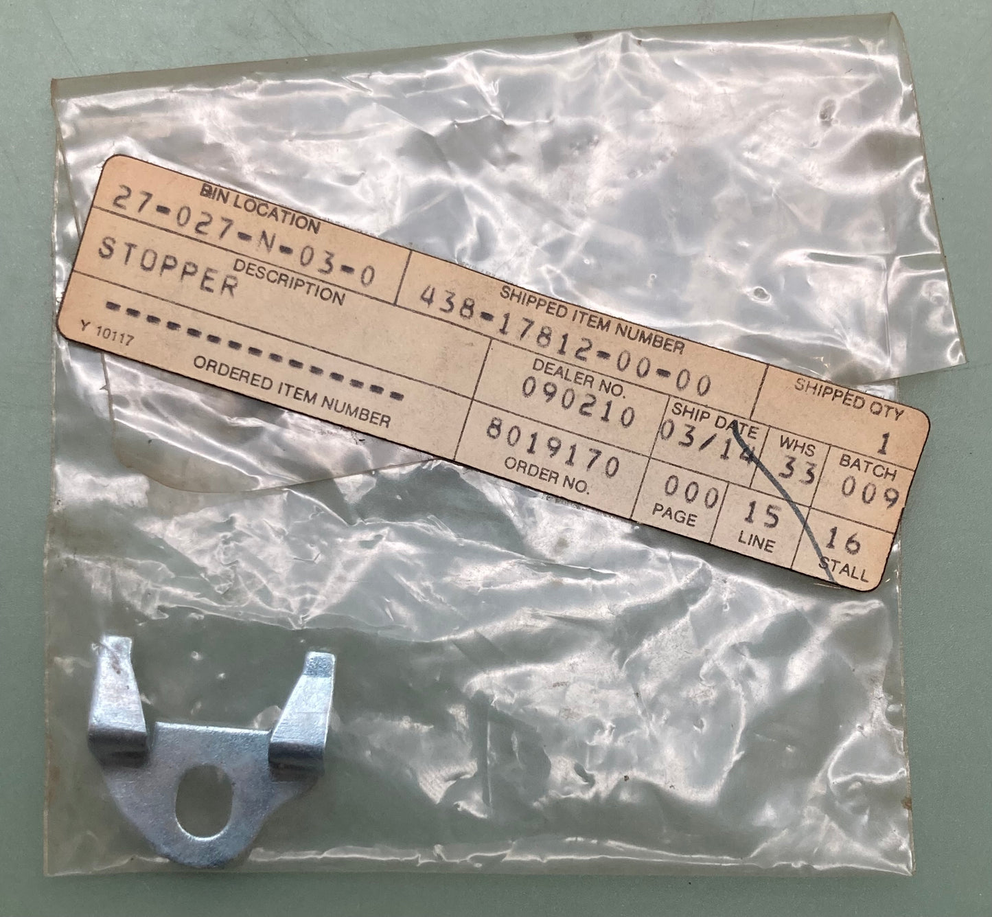 New Replaces Yamaha 438-17812-00 Stopper