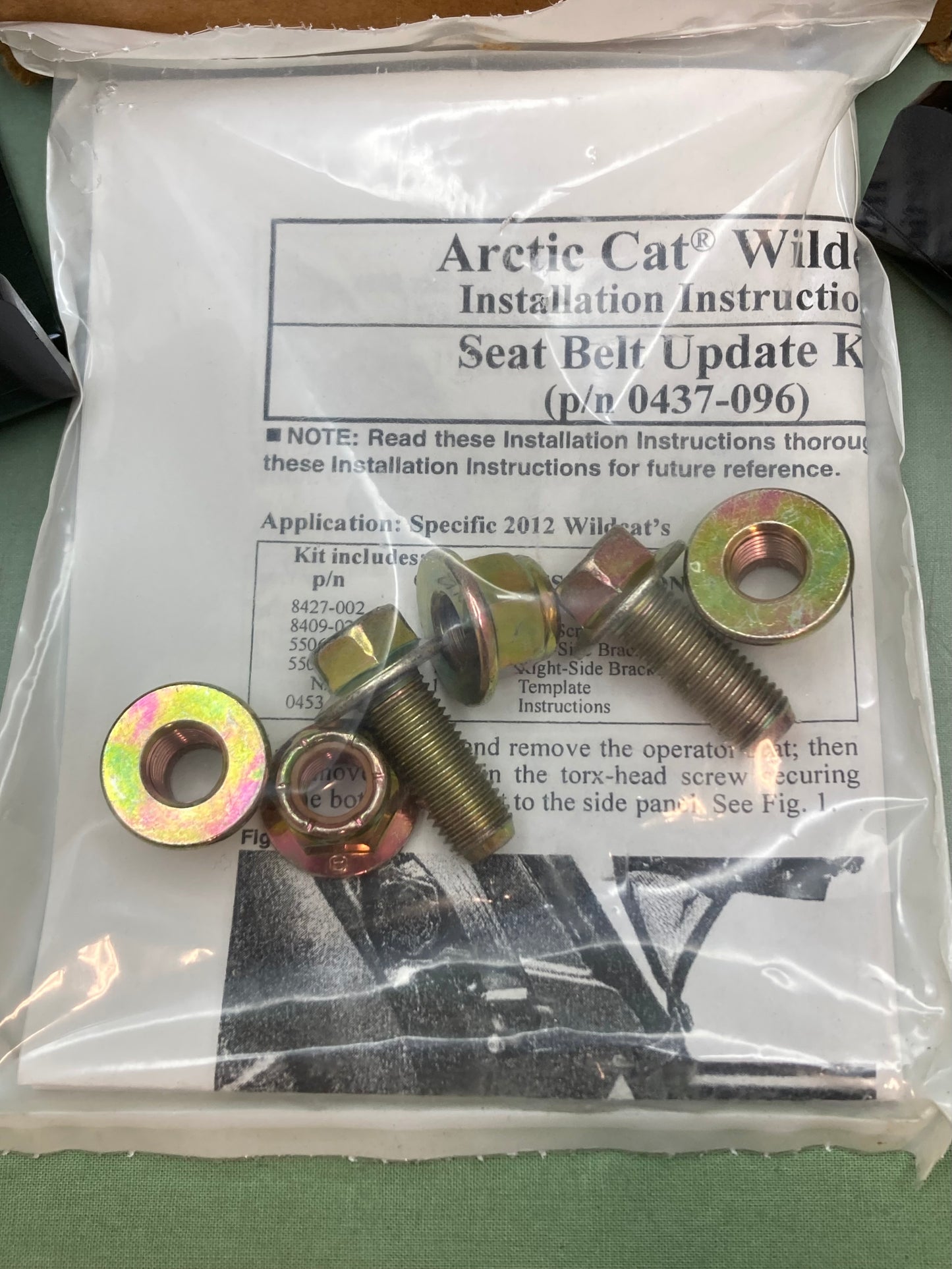 New Genuine Arctic Cat 0437-096 KIT,BELT ANCHOR