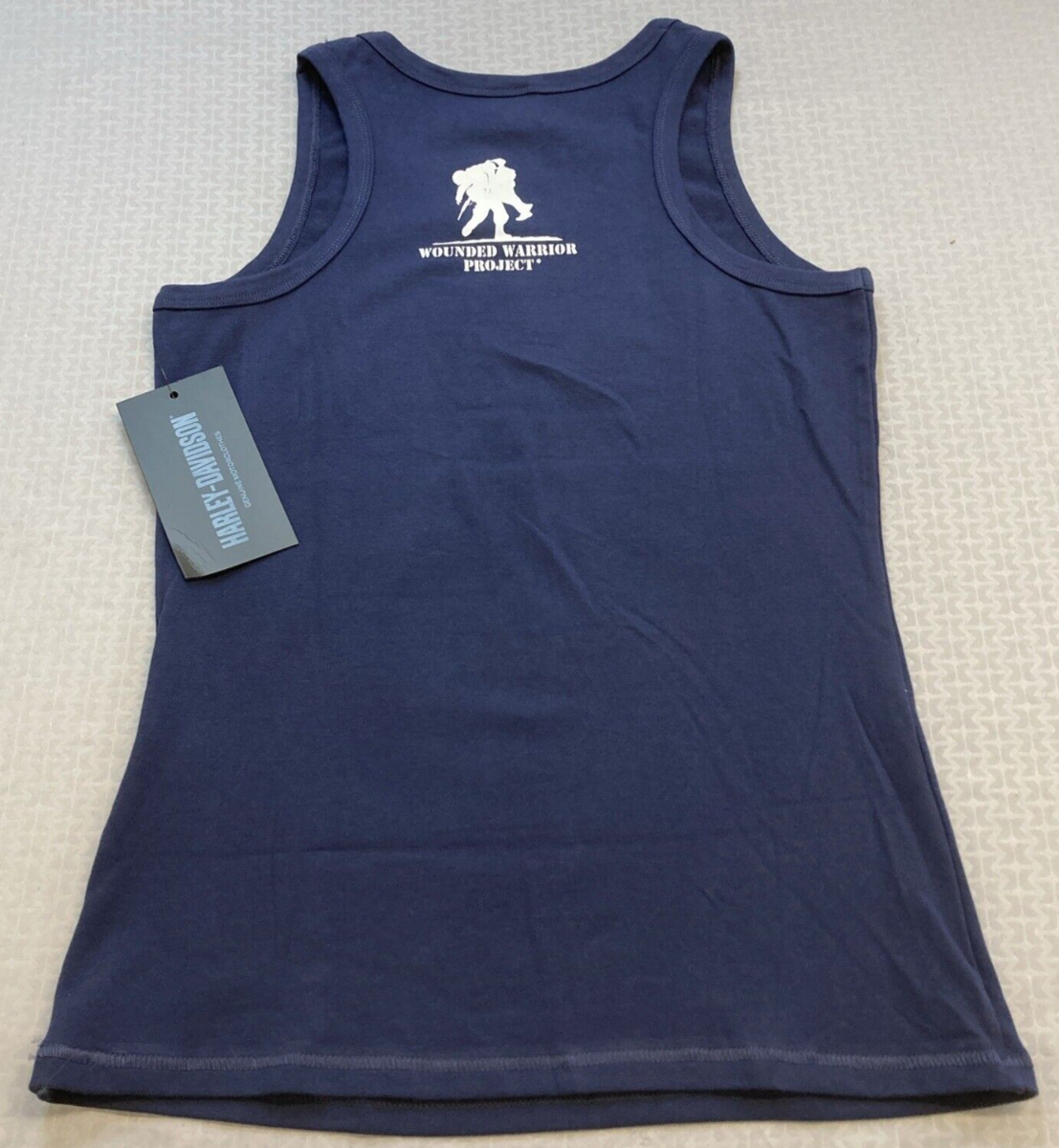 NEW GENUINE HARLEY DAVIDSON 96477-22VW WOMEN'S LARGE TANK KNIT WWP BLUE