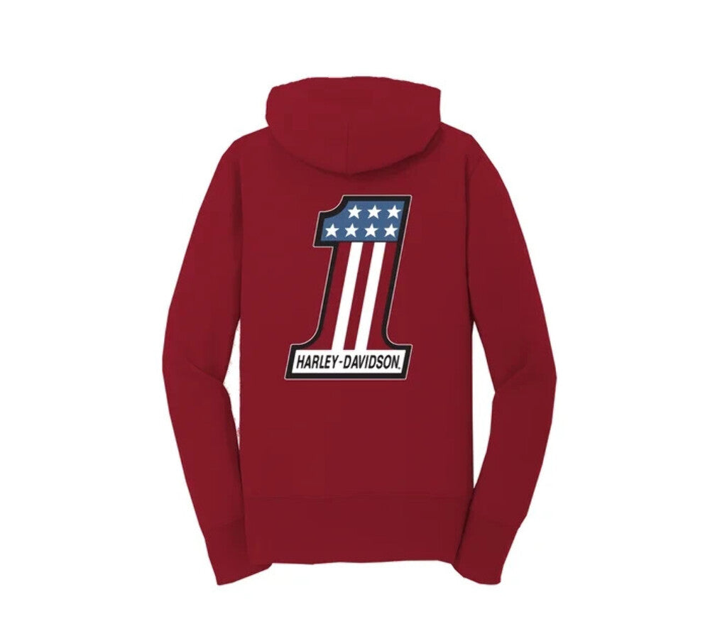 NEW GENUINE HARLEY DAVIDSON 96604-22VW WOMEN'S XLARGE HOODIE KNIT RED