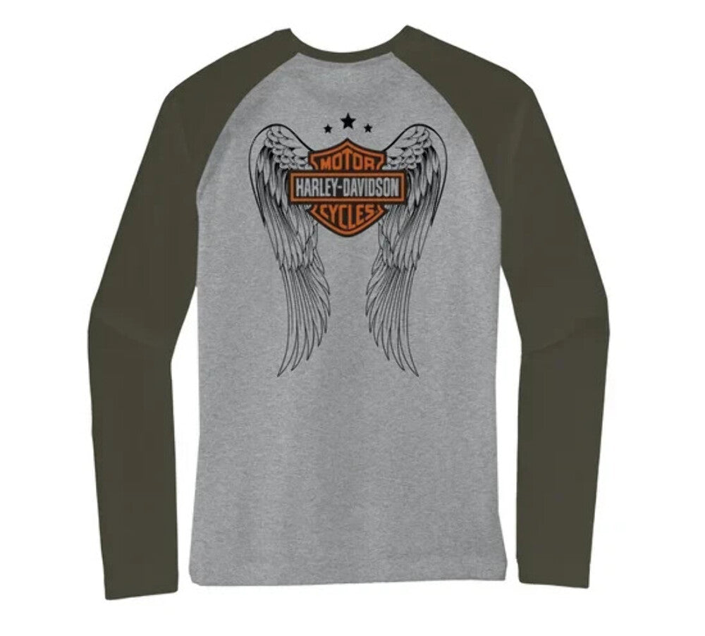 NEW GENUINE HARLEY DAVIDSON 96200-23VW LARGE TEE KNIT WWP GREEN COLORBLOCK