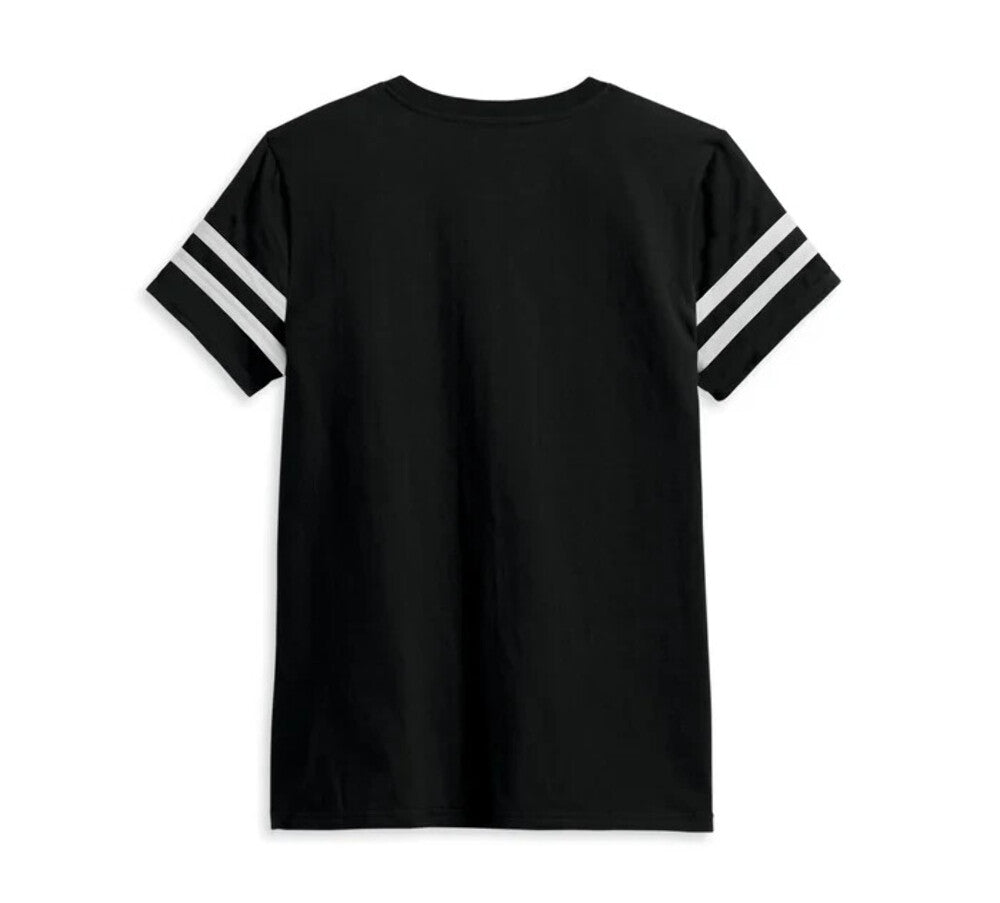 NEW GENUINE HARLEY DAVIDSON 96434-23VW Women's Forever Sleeve Striped Tee 2XL