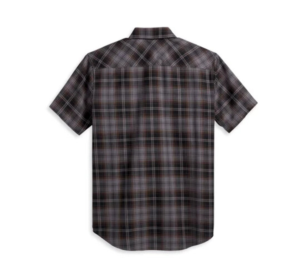 NEW GENUINE HARLEY DAVIDSON 96386-23VM Men's Oval Path Shirt - Black Plaid XL