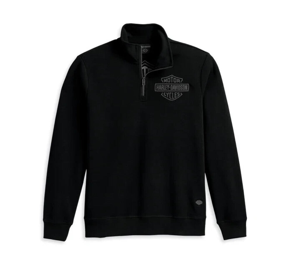 NEW GENUINE HARLEY DAVIDSON 96293-23VM MEN'S MED MOCKNECK KNIT BLACK