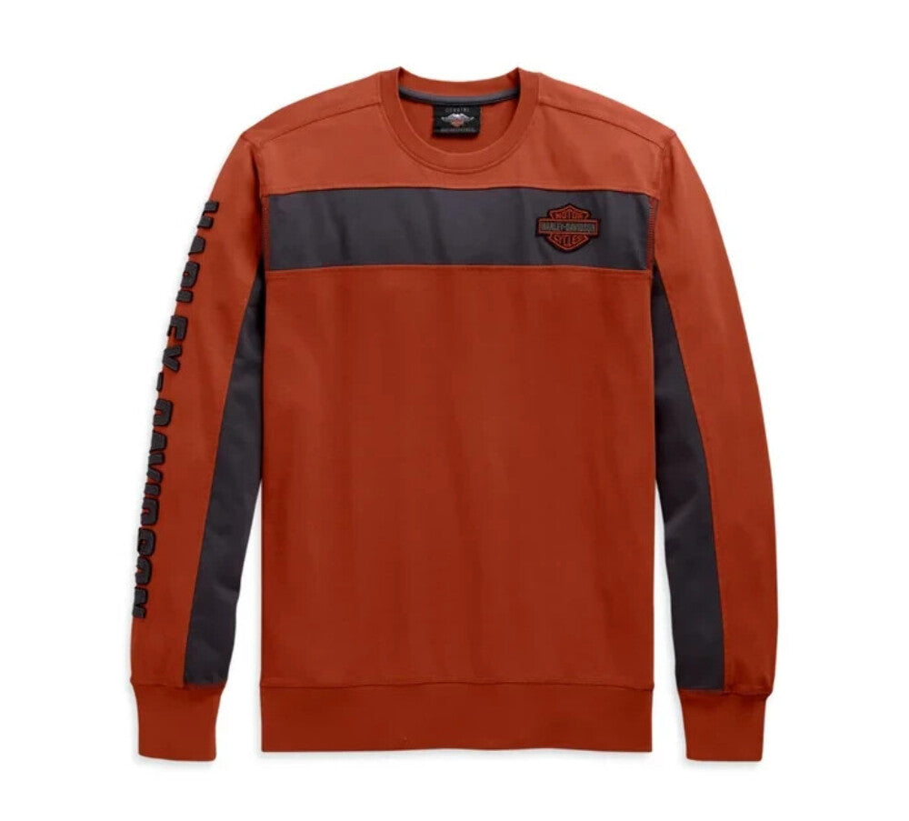 NEW GENUINE HARLEY DAVIDSON 99083-20VM MEN'S SMALL TEE KNIT COOPER COLORBLOCK