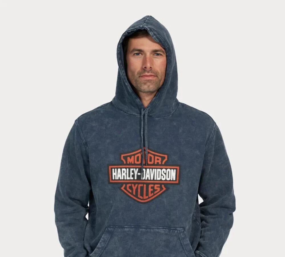 NEW GENUINE HARLEY DAVIDSON 96022-23VM Men's 4XL HOODIE BLUE Westcoast B&S
