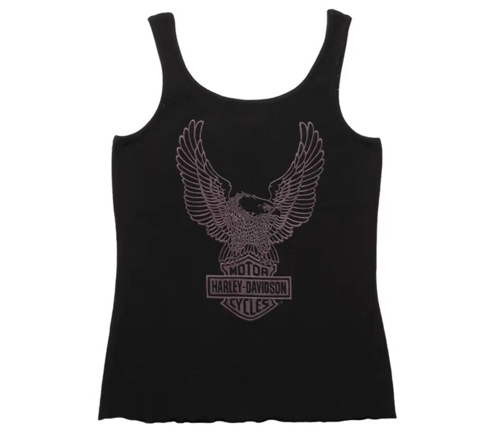 NEW HARLEY DAVIDSON 96217-23VW Women's Hometown Eagle Black Knit Tank S