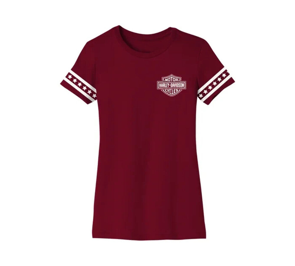 NEW GENUINE HARLEY DAVIDSON 96470-22VW WOMEN'S XSMALL WWP RED Her In Every Hero