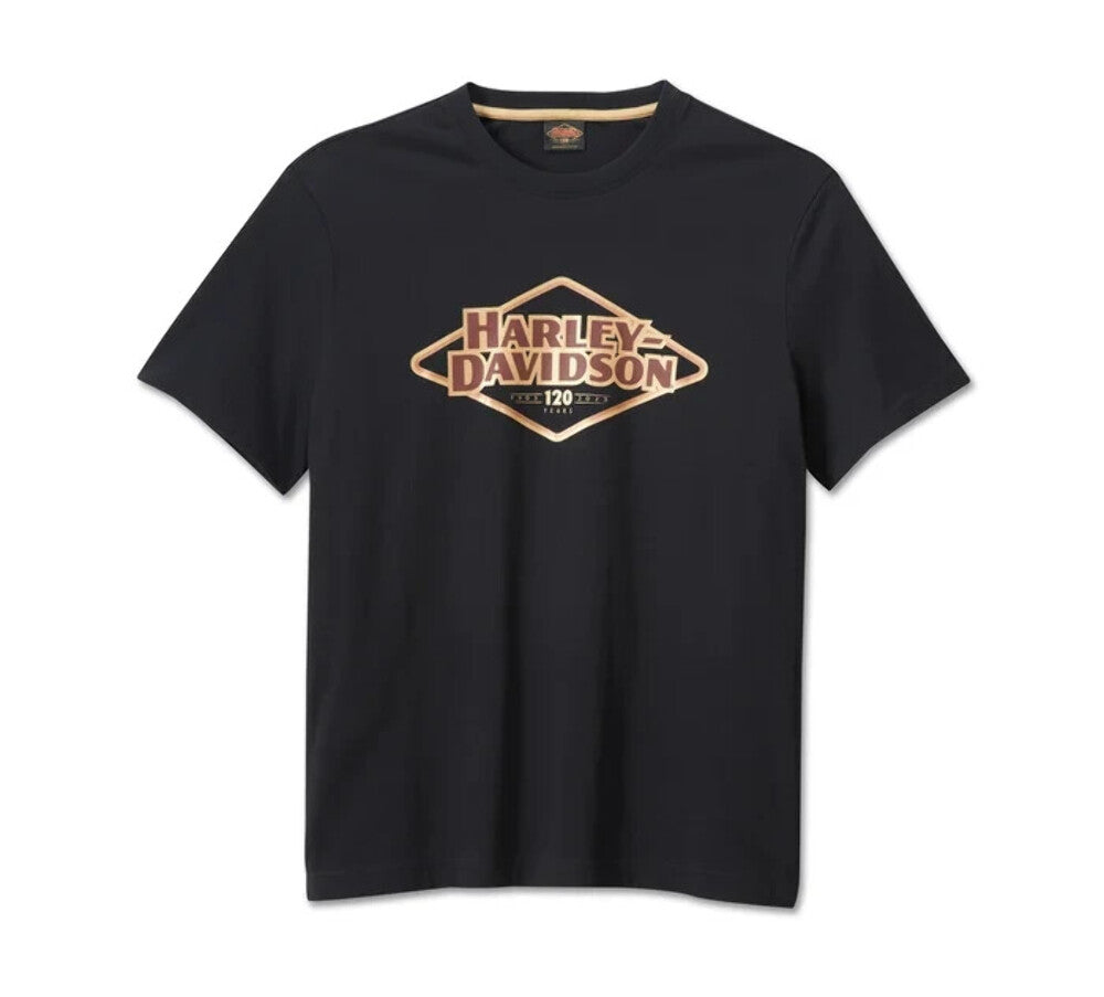 NEW GENUINE HARLEY DAVIDSON 96571-23VM Mens 120th Anniversary Knit Tee Black 4XL