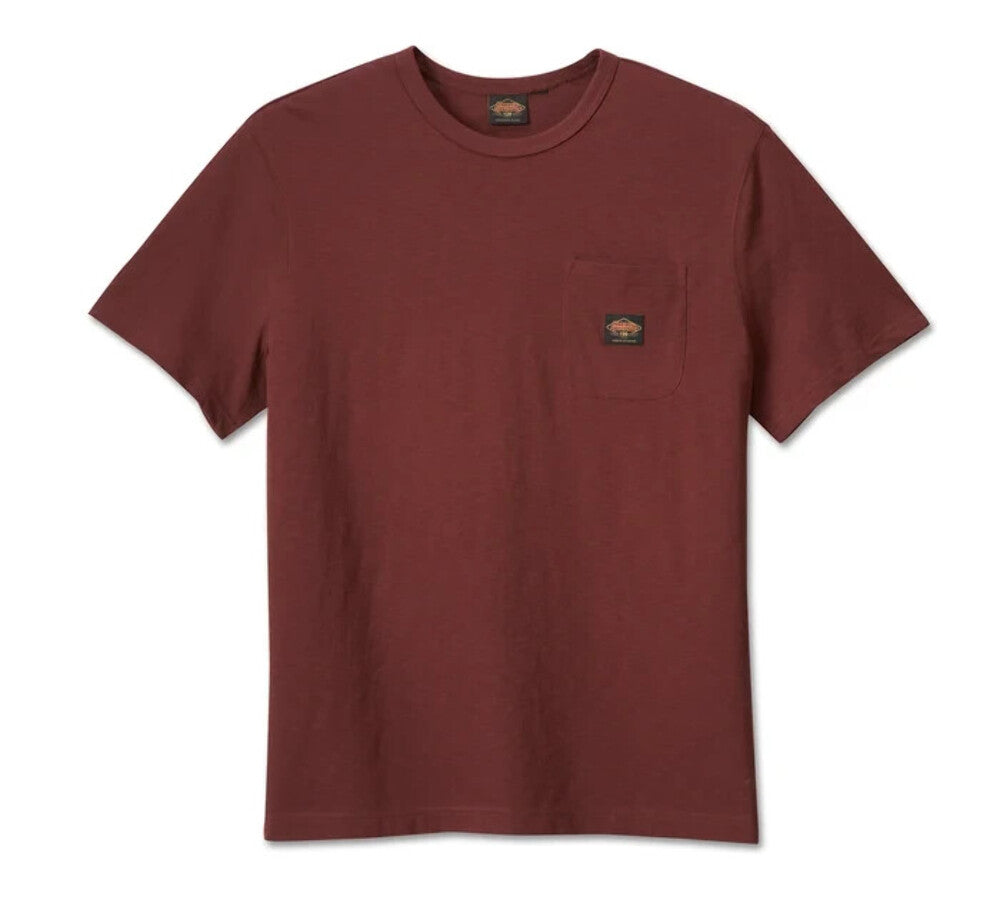 NEW GENUINE HARLEY DAVIDSON 96567-23VM Men's 120th Dark Red Knit Pocket Tee 3XL