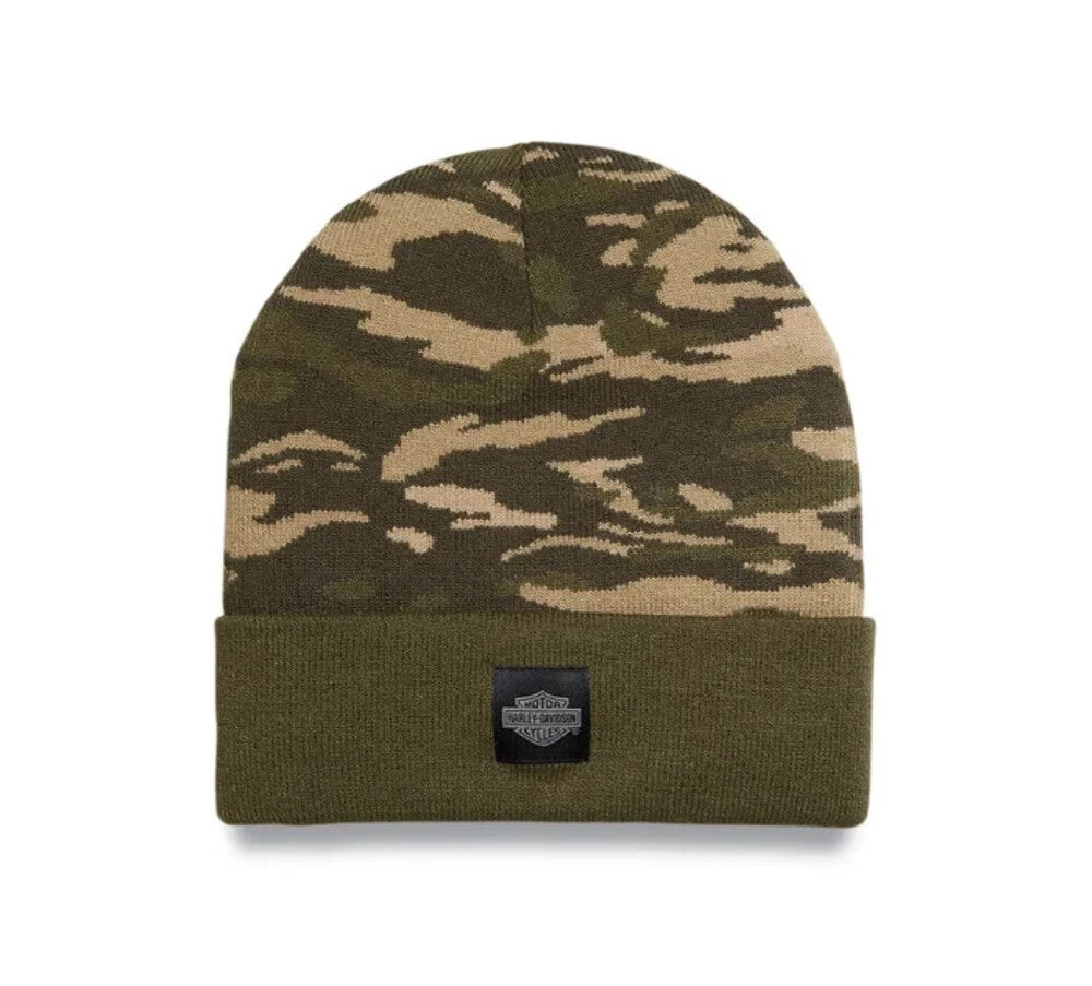 NEW HARLEY DAVIDSON 97691-23VM Men's Forever Camo Woven Beanie - Camo- Green