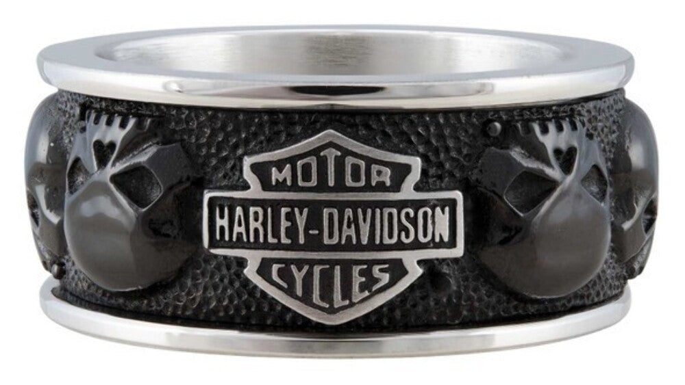 NEW GENUINE HARLEY DAVIDSON MOD HSR0097 SZ 11 Men's Multiple Willie G Skull RING