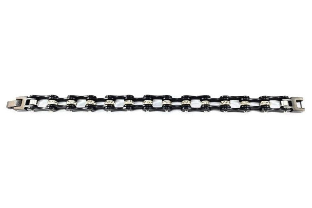NEW HAIR GLOVE 84078 WOMEN'S 8.5" BLACK SINGLE BIKE CHAIN BRACELET