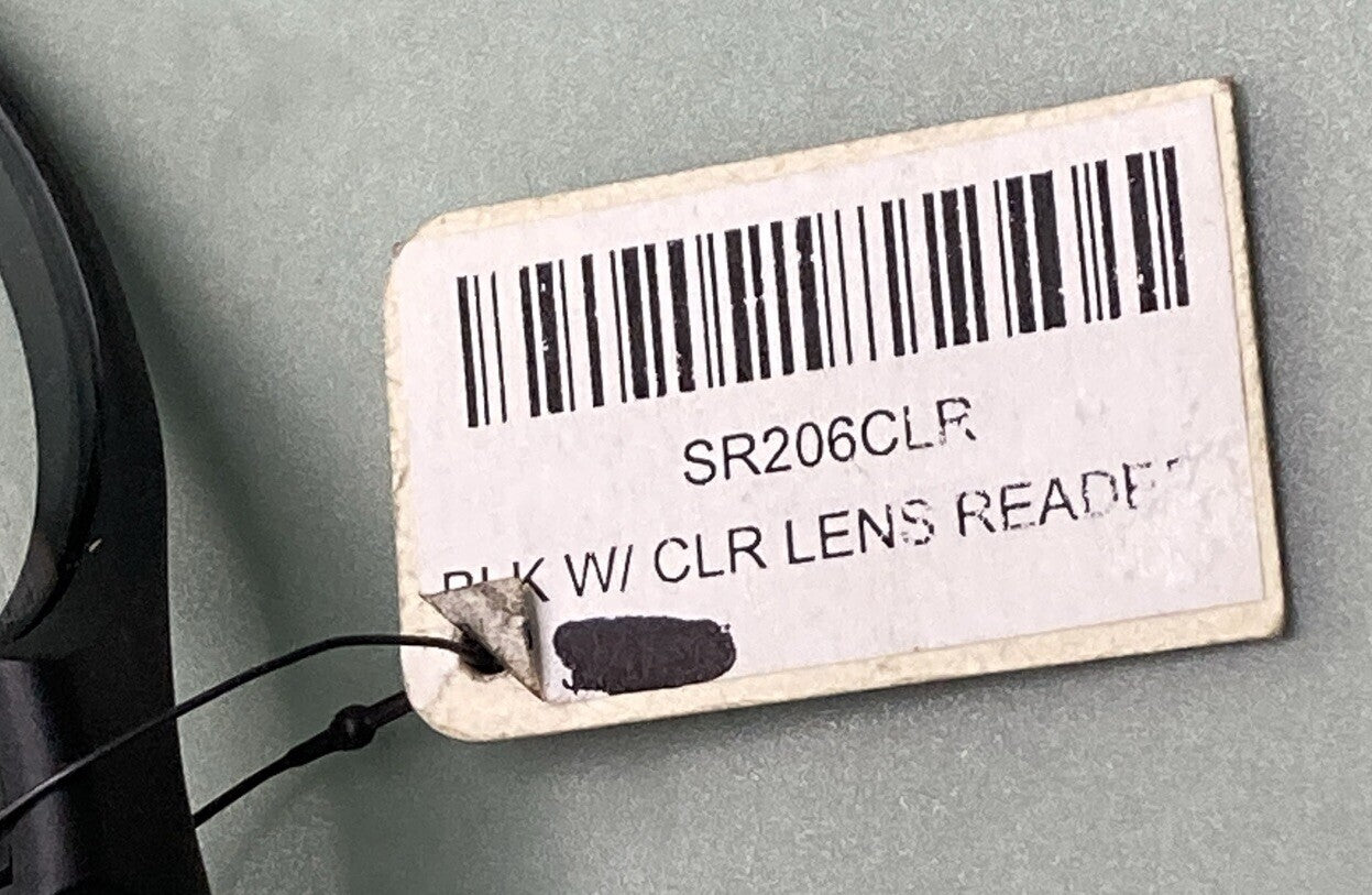 NEW UNDERCOVER EYEWEAR SR206CLR BLACK W/ CLEAR LENS READER 3.0 SAFETY GLASSES