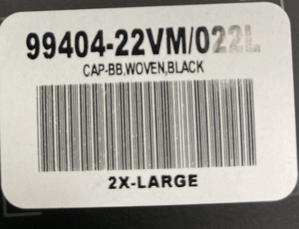 NEW GENUINE HARLEY DAVIDSON 99404-22VM MEN'S 2XL WOVEN BASEBALL CAP 7-5/8