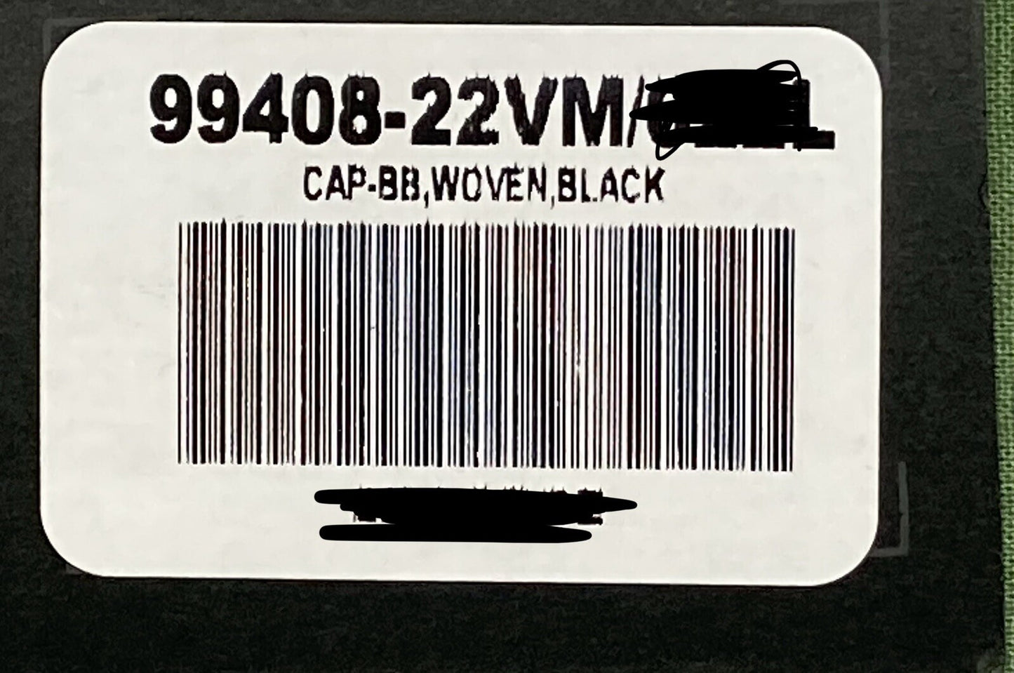 NEW GENUINE HARLEY DAVIDSON 99408-22VM MEN'S SMALL WOVEN BLACK BB CAP 7-1/8