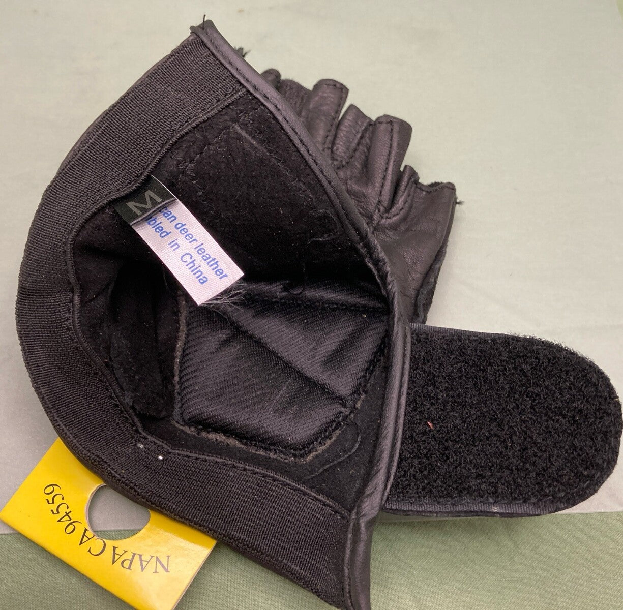 NEW GENUINE NAPA GLOVE CO. 525GPM MEDIUM, FINGERLESS DEERSKIN GLOVE