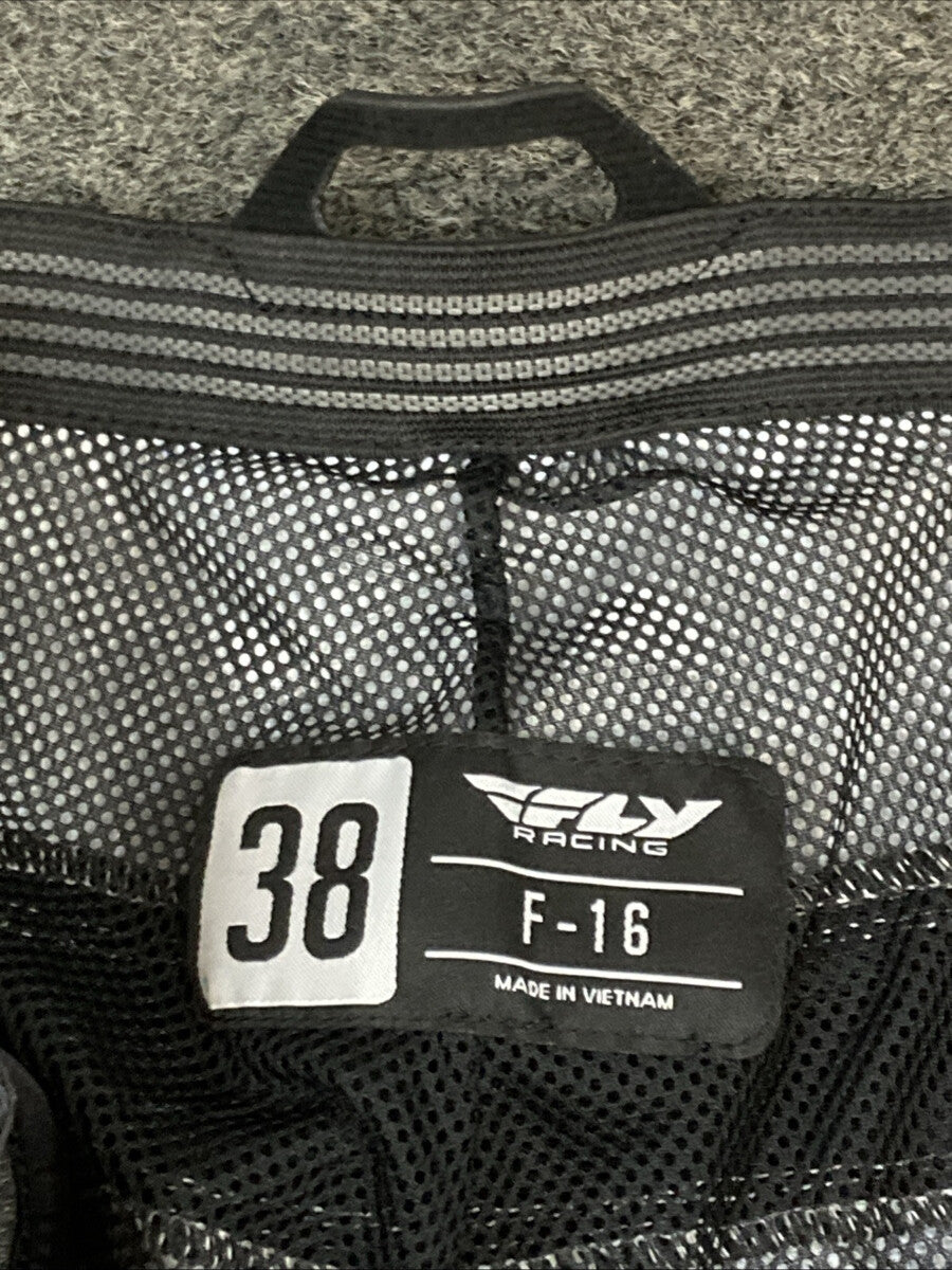 NEW GENUINE FLY RACING 376-93438 F-16 PANTS RED/BLACK SZ 38