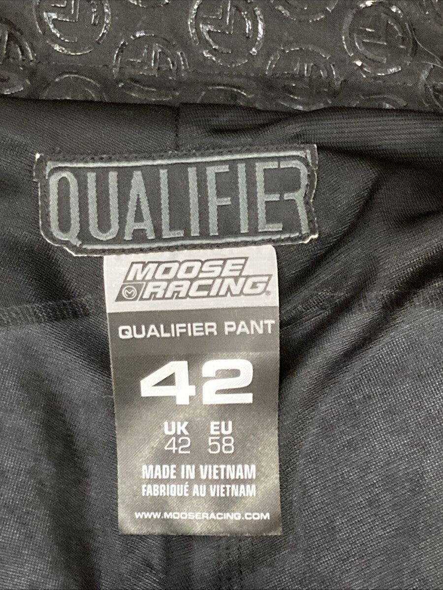 NEW GENUINE MOOSE RACING 2901-9086 Qualifier Pants Black/Gray SZ 42