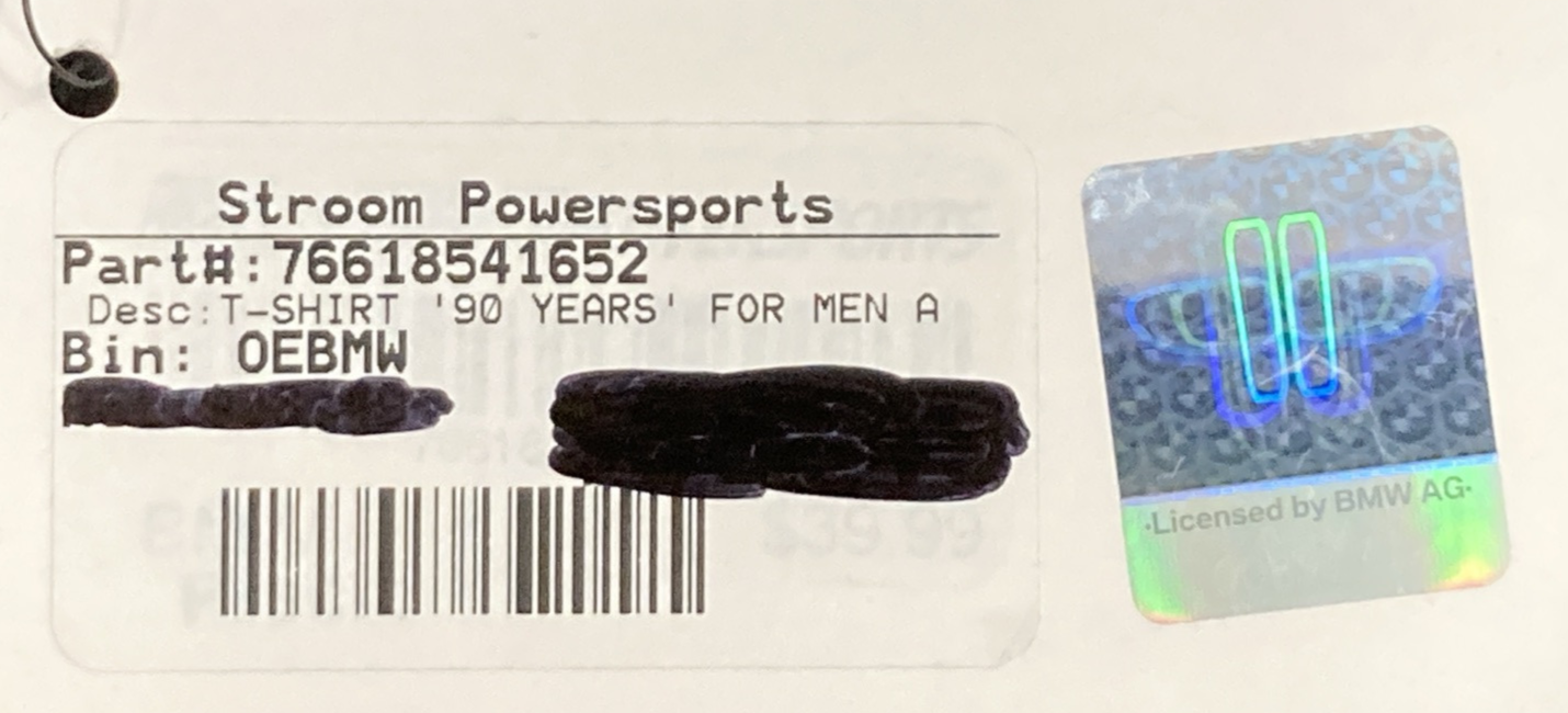 NEW GENUINE BMW MOTORRAD 76 61 8 541 652 90 YEARS T-SHIRT GRAY MENS SMALL