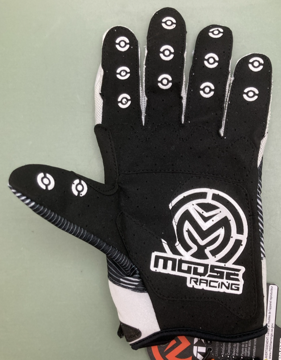 NEW GENUINE MOOSE RACING 3330-7062 MX1 Gloves WHITE/BLACK 2XL