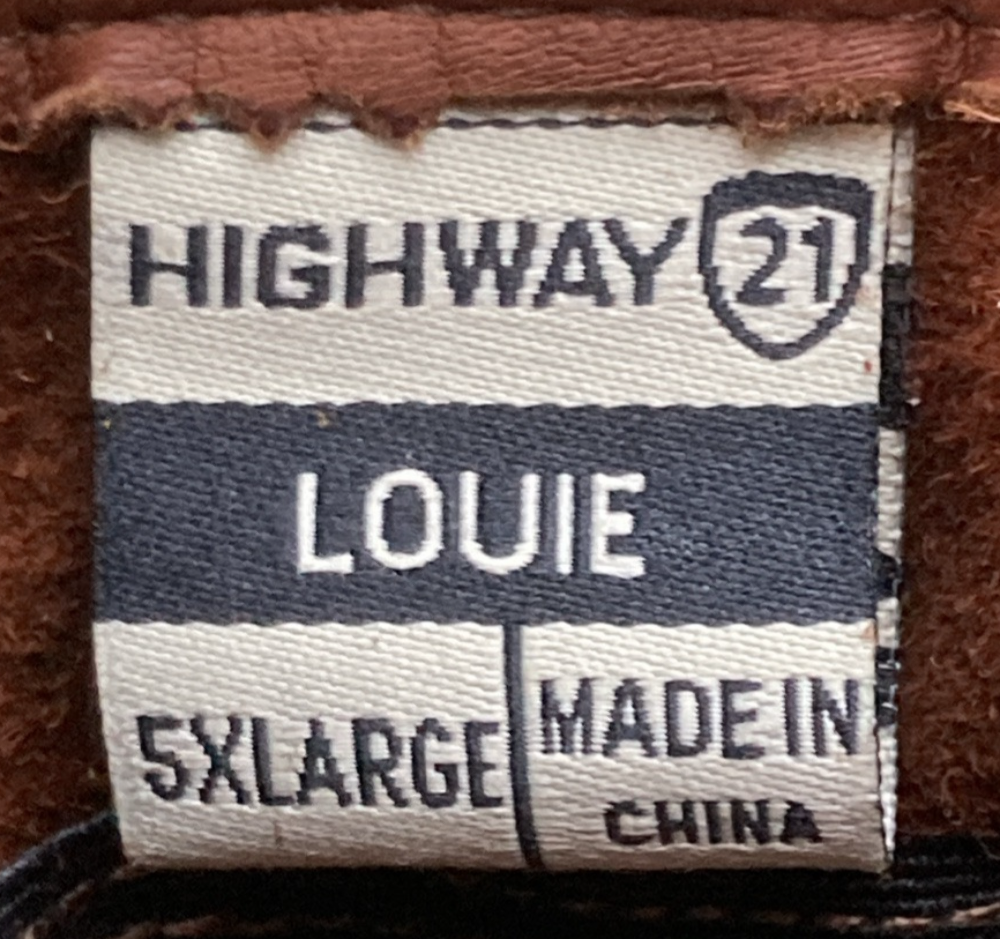 NEW GENUINE HIGHWAY 21 489-00285X GLOVES LOUIE BROWN LEATHER MENS 5XL