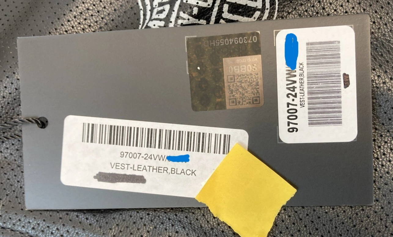 NEW GENUINE HARLEY DAVIDSON 97006-24VW/002L Women´s Leather Vest Factory Perfora