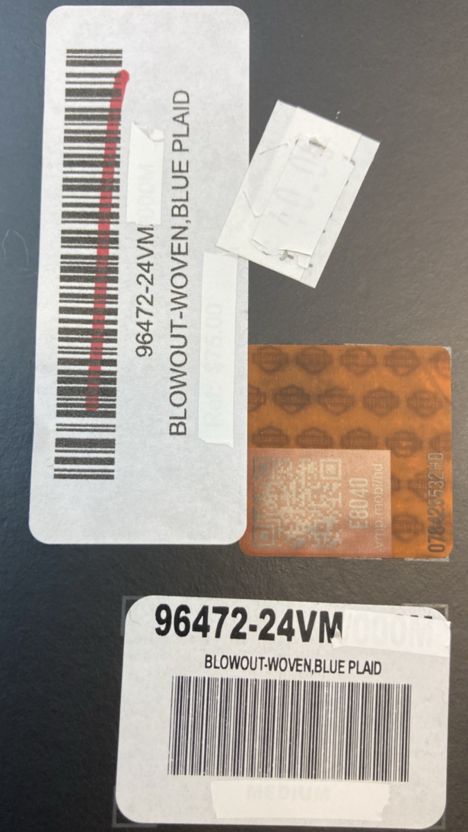 NEW GENUINE HARLEY DAVIDSON 96472-24VM MEN'S MD Men's The Bagger Blowout Button