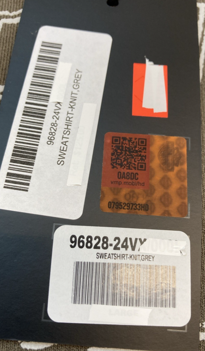 NEW GENUINE HARLEY DAVIDSON 96828-24VX LG Willie G #1 Skull Sketch Crewneck