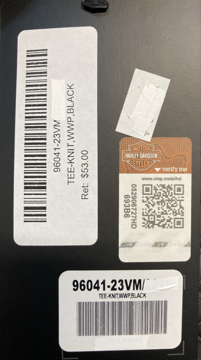 NEW GENUINE HARLEY DAVIDSON 96041-23VM MEN'S XXXL TEE KNIT WWP