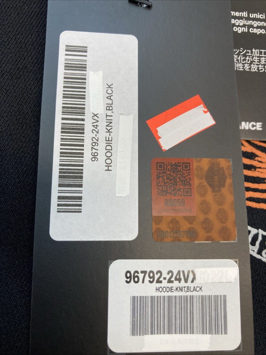 NEW GENUINE HARLEY DAVIDSON 96792-24VX XXL Willie G Winged Wheel Pullover Hoodie