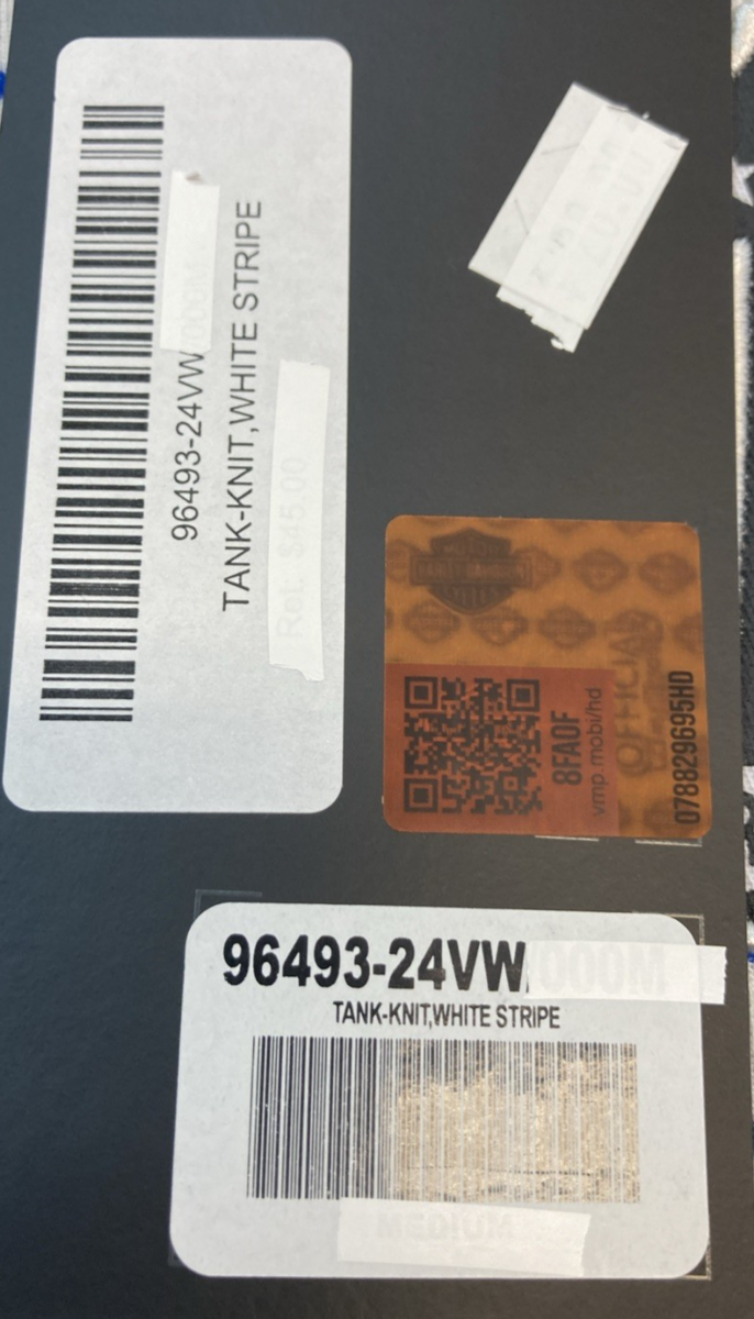 NEW GENUINE HARLEY DAVIDSON 96493-24VW WOMAN'S MD #1 Racing Striped Tank Top