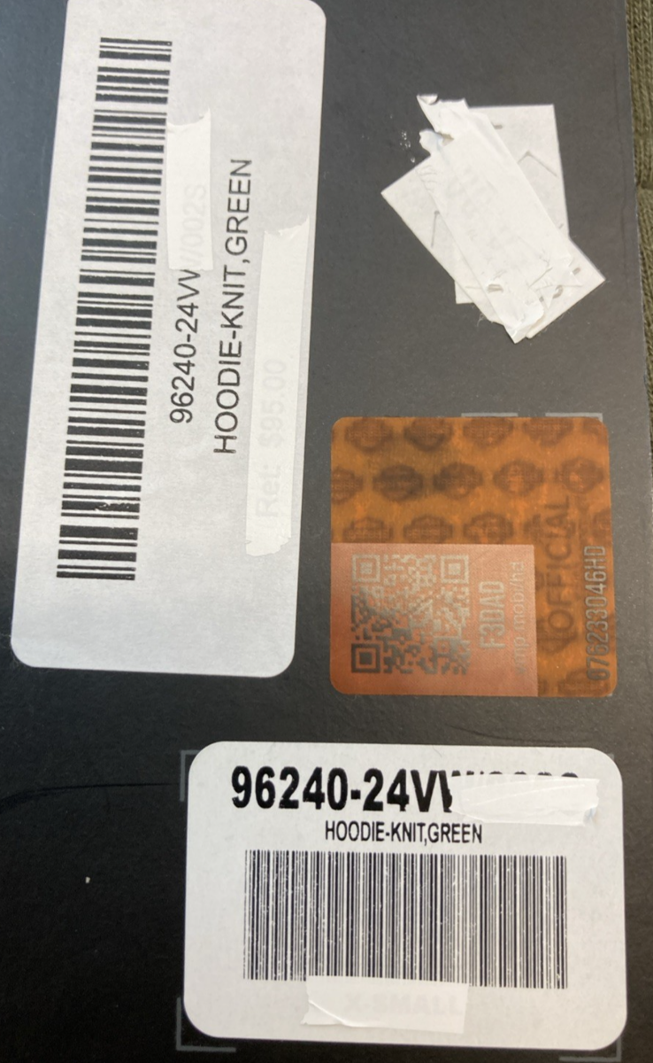 NEW GENUINE HARLEY DAVIDSON 96240-24VW WOMAN'S XS Willie G Sherpa Lined Zip