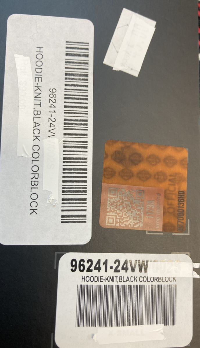 NEW GENUINE HARLEY DAVIDSON 96241-24VW WOMAN'S XS Bar & Shield Zip Front Hoodie