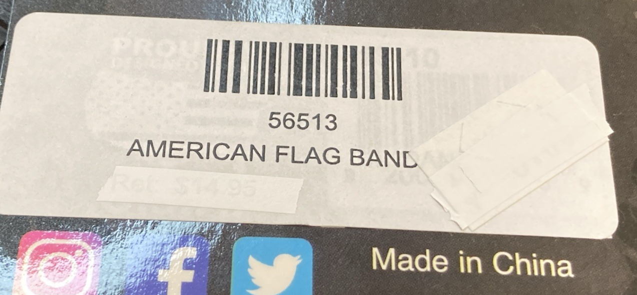 NEW GENUINE HAIR GLOVE 56513 American Flag Pre-Sewn Bandana Headband