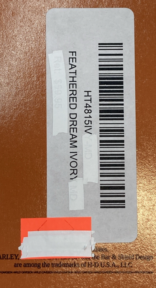 NEW GENUINE HARLEY DAVIDSON HT4815IVY Women's MD Feathered Dream Ivory