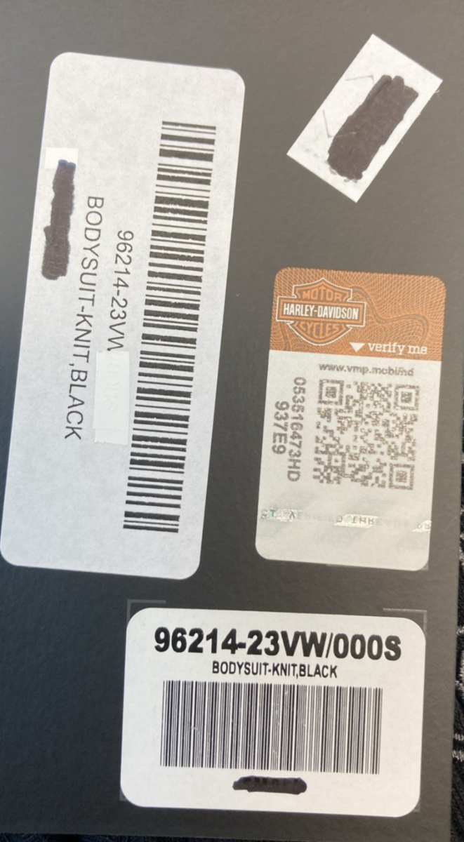 NEW GENUINE HARLEY DAVIDSON 96214-23VW WOMAN'S S Iron Bond Henley Bodysuit