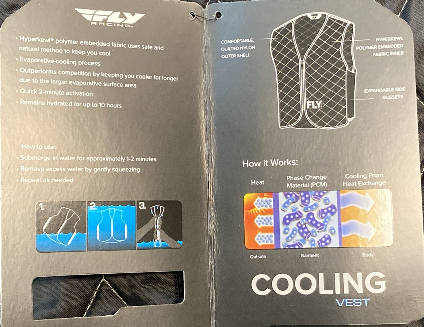 NEW GENUINE FLY 476-6026L MEN'S L Racing Cooling Vest Black