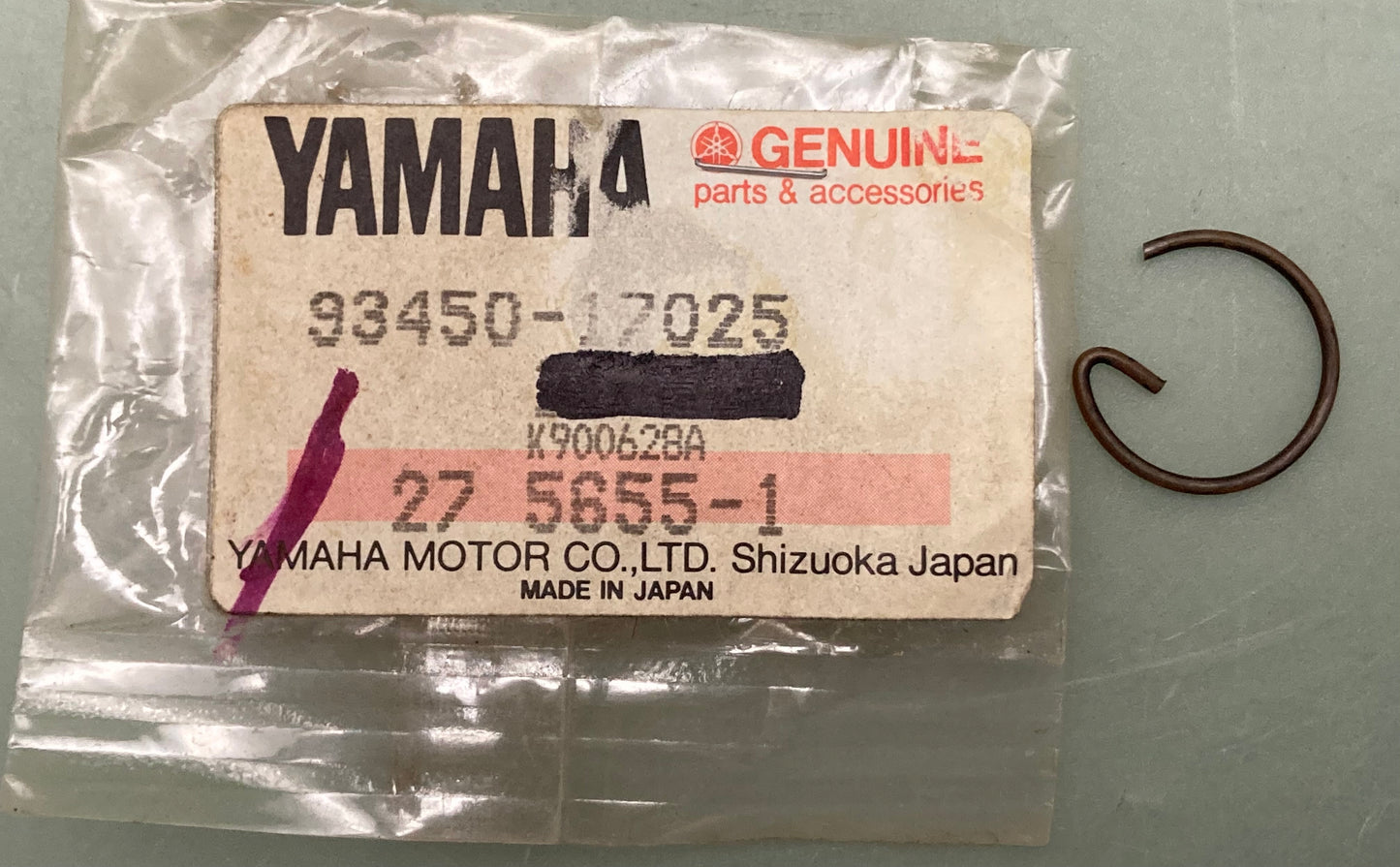 New Genuine Yamaha 93450-17025 Circlip, Inner