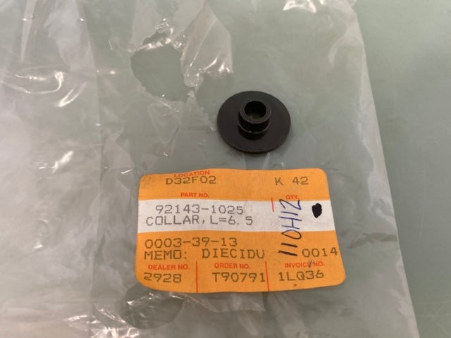 Qty 2 Kawasaki 92143-1025 Collar, L=6.5 New Genuine