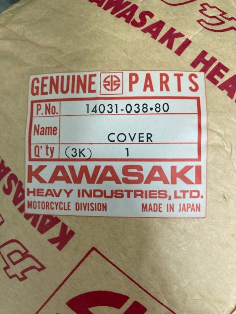 Kawasaki 14031-038-80 Cover, Lh Engine, Buff New Genuine