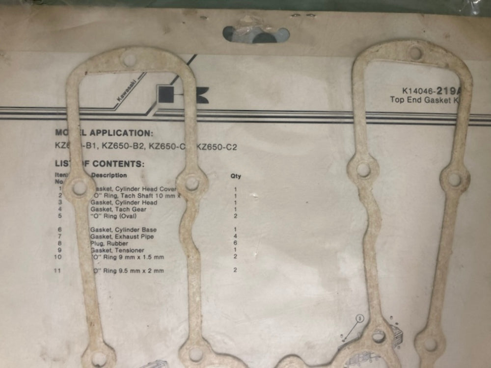 Kawasaki K14046-219A Engine Gasket Kit New Genuine Incomplete Kit