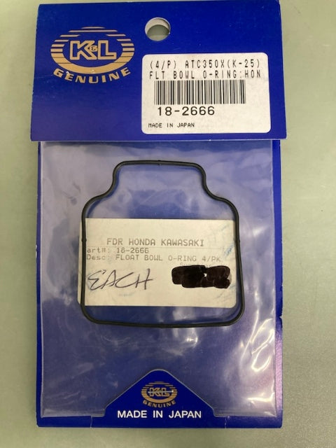 K&L 18-2666 Float Bowl O-Ring New Genuine