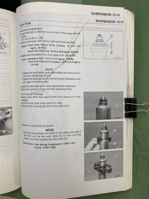 Kawasaki 99924-1345-01 Ninja ZX-6R Service Manual '04 Genuine