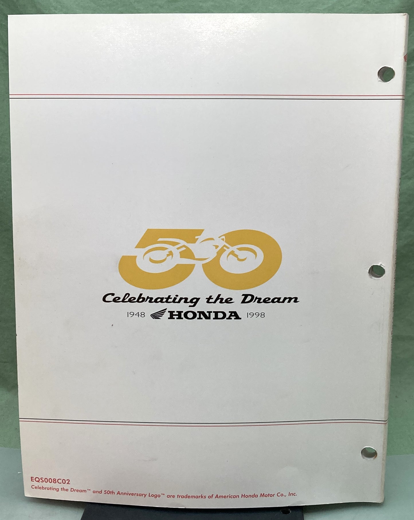 Genuine Honda EQS008C02 Tool and Equipment Program 1999-2000