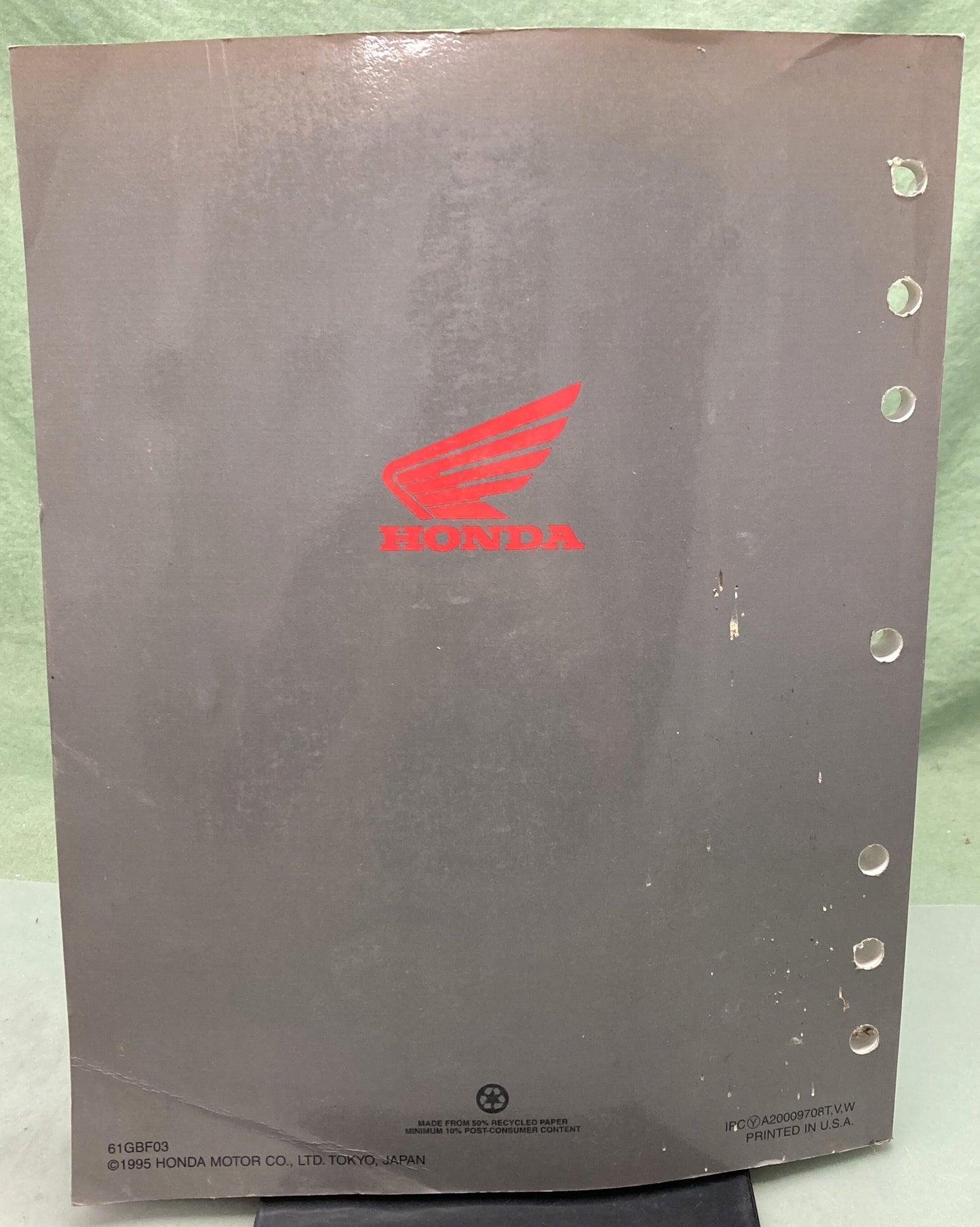 Genuine Honda 61GBF03 CR80R CR80RB Service Manual '95-'98