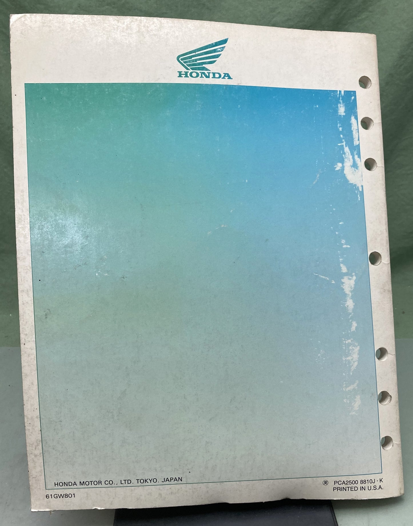 Genuine Honda 61GW801 Z50R Service Manual 1988