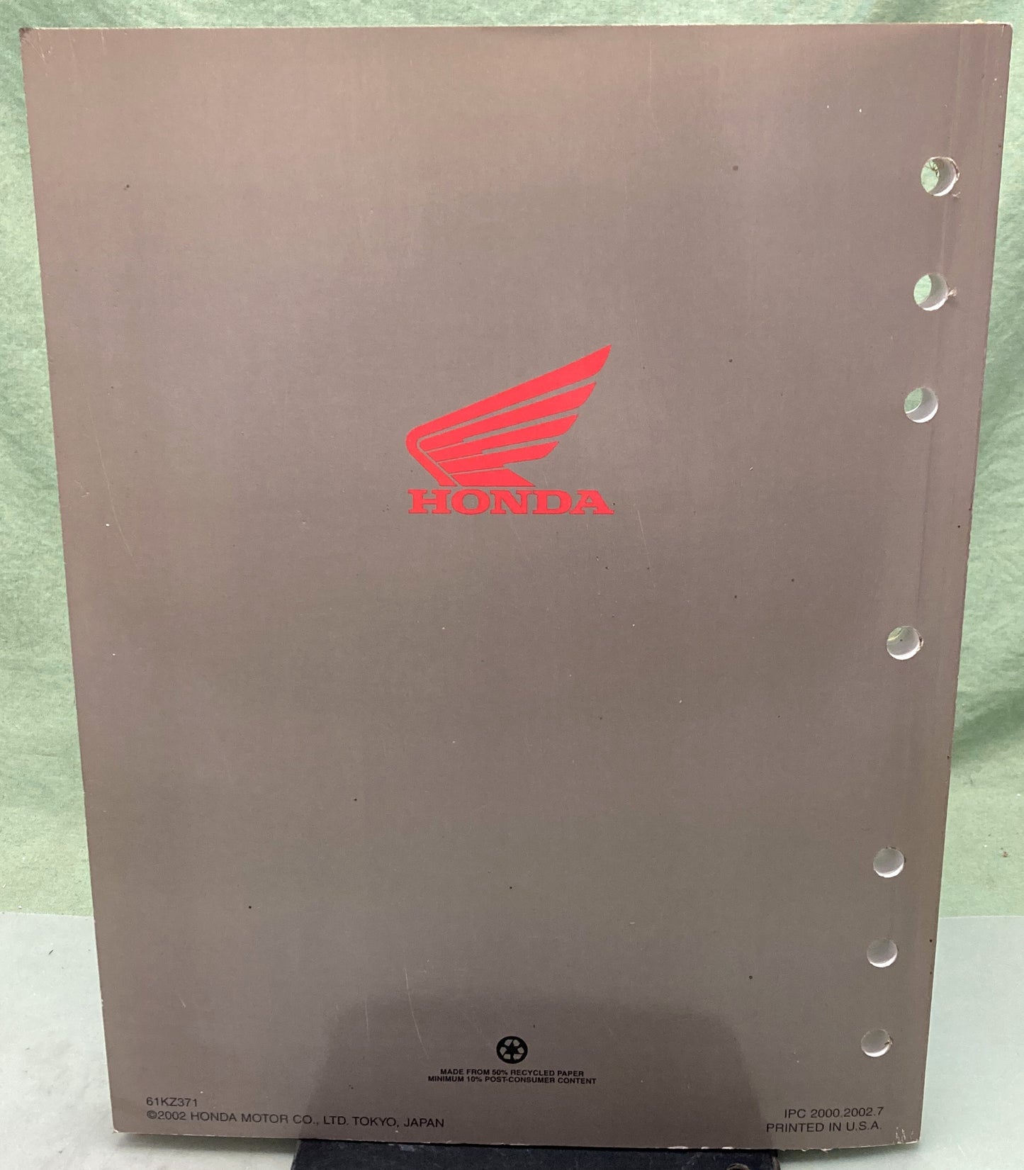 Genuine Honda 61KZ371 CR250R Service Manual 2002-2003